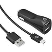 iEssentials - Car Charger 24Amp 2 Port With Micro Cable