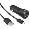 iEssentials - Car Charger 24Amp 2 Port With Micro Cable