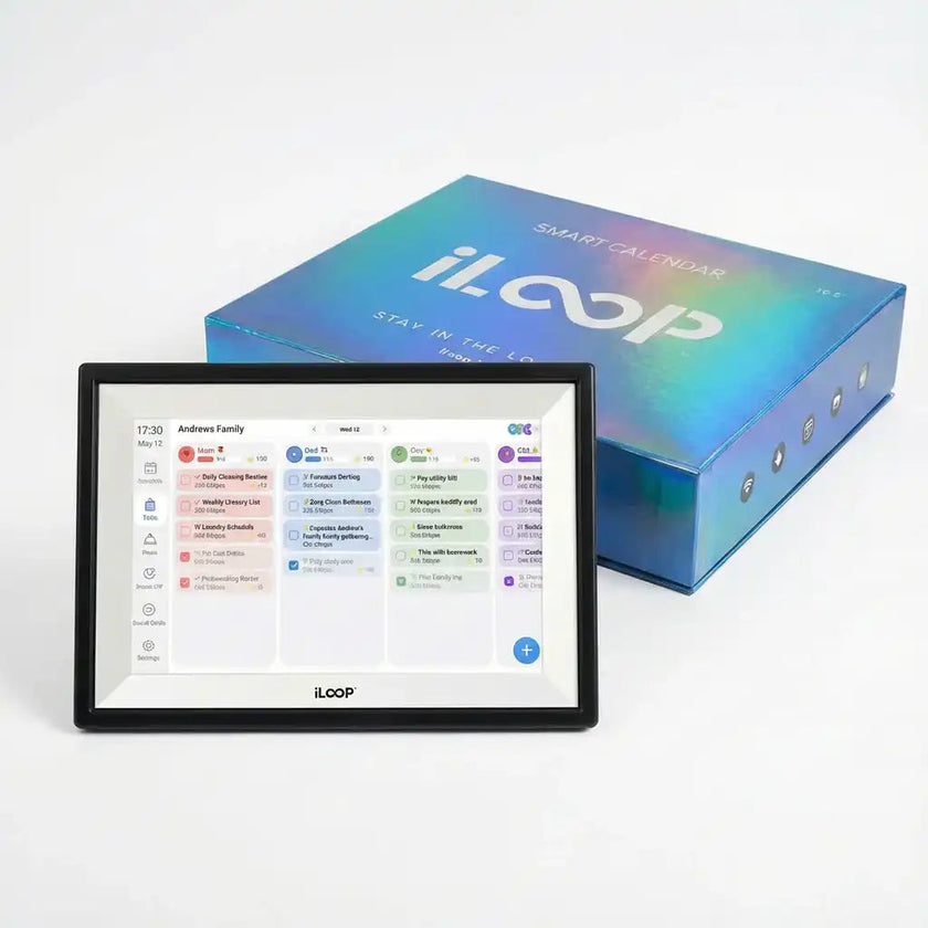 iLoop 15.6” Digital Calendar 32GB | Calendar, Wi-Fi Photo & Video Frame, Art Gallery | Premium Features No Subscription, Touchscreen