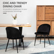 Dylan Set of 2 Mid-Back Dining Chairs-Black