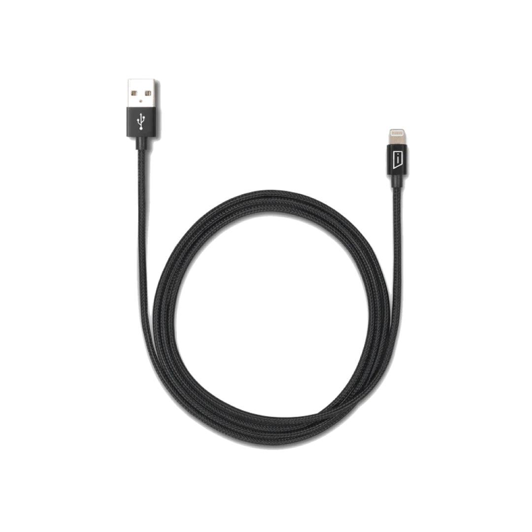 iStore - Charge & Sync Lightning to USB-A 4ft MFI Braided Cable - Black (ACC99410CAI)