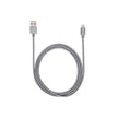 iStore - Charge & Sync Lightning to USB-A 4ft MFI Braided Cable - Space Grey (ACC994CAI)