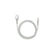 iStore - iStore Charge & Sync Lightning to USB-A 4ft MFI Alloy Aluminum Flex Reinforced Cable - Silver Chrome