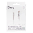 iStore - iStore Charge & Sync Lightning to USB-A 4ft MFI Alloy Aluminum Flex Reinforced Cable - Silver Chrome