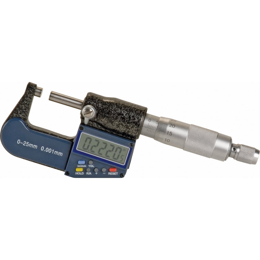 Calibre électronique numérique, plage de mesure de 0 à 1 pouce (0 à 25 mm), résolution de 0,00005 pouce (0,00127 mm)