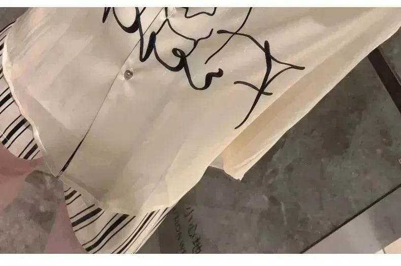 Ice Silk Cool Feeling Thin Fashion Cartoon Home Clothes Summer