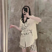 Ice Silk Cool Feeling Thin Fashion Cartoon Home Clothes Summer