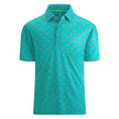 Ice Silk Printed Polo Shirt Men's Short Sleeve