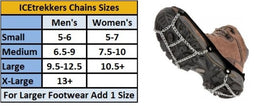 IceTrekkers Chains Traction Device Unisex Size Large