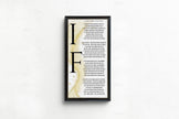 If - Rudyard Kipling PRINT | Vintage Narrow Vertical Typography Poetry Art (available handframed) 2x1