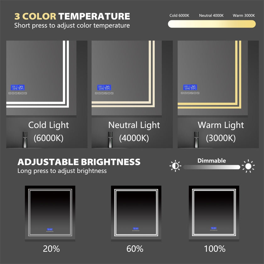 iHome Style LED Mirror with Bluetooth Speaker – Vanity Mirror 30