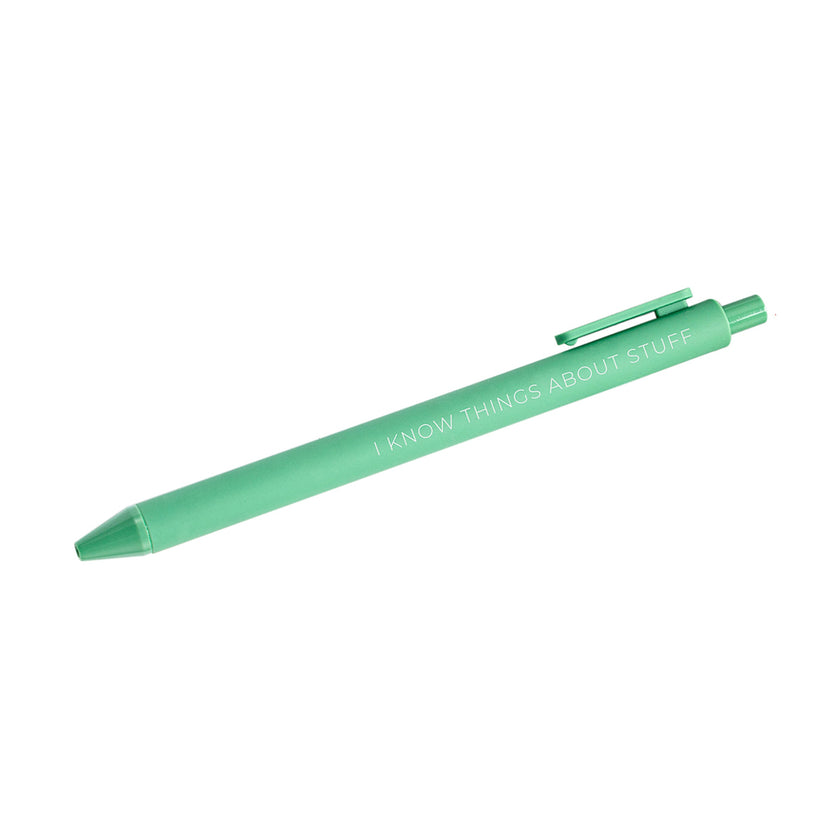 I know things about stuff pen