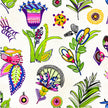 Paintbrush Studio UBUNTU 120-99811 White Spacial Floral