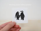 Personalized Wedding Gift - Penguin in Love Wall Art for Newly Wed Couple