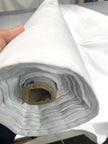 Extra-Wide 110-Inch Cotton Fabric: White & Beige Drapery, Bedding, Crafts - Oeko Tex Certified