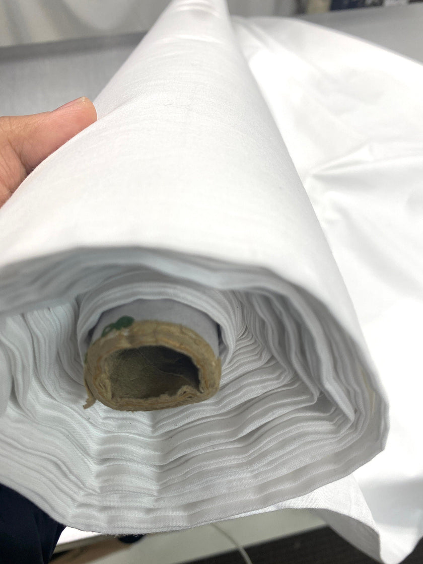 Extra-Wide 110-Inch Cotton Fabric: White & Beige Drapery, Bedding, Crafts - Oeko Tex Certified
