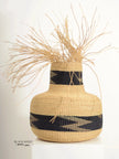 Large Ghana Bolga Basket 'Tisanie-Tia' NATURAL + BLACK