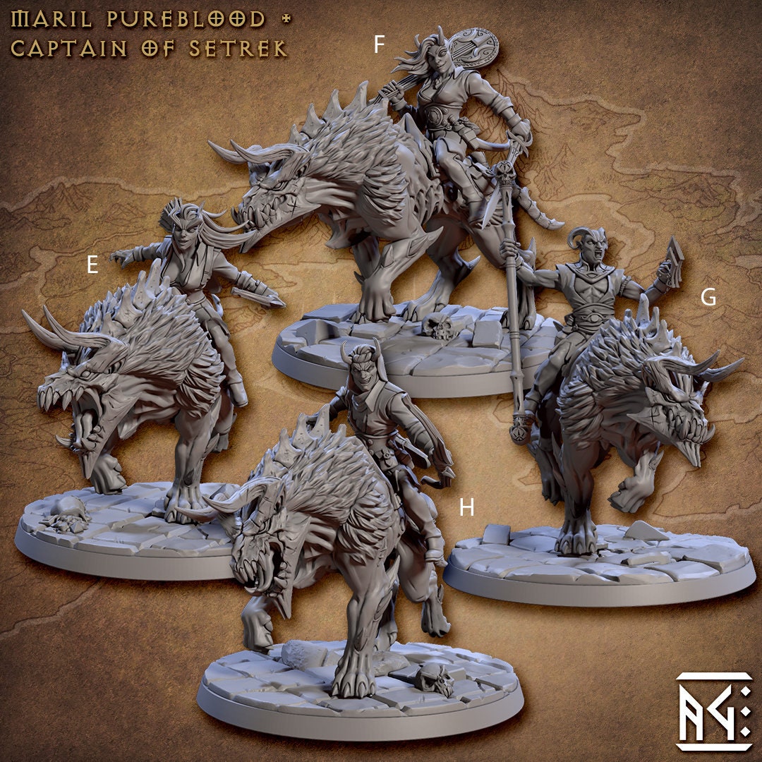 Demonhound Riders - Artisan Guild | Tiefling | Mounted | Caster | Melee | Ranged | City of Intrigue | Demon | Fantasy | DnD | Pathfinder