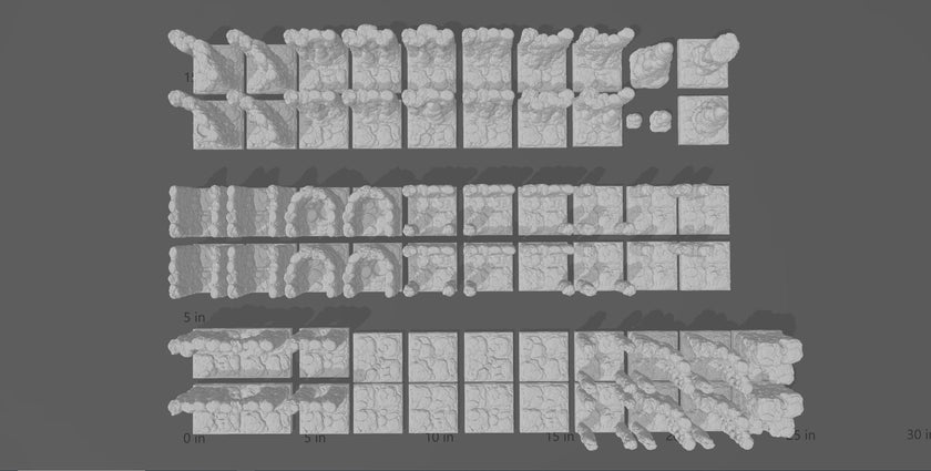 MAGNETIC DnD Terrain - DragonLock Cavern Tiles 61pc Starter Set - 1