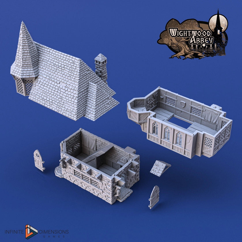 Abbot’s House - Wightwood Abbey Set | Diorama | DnD | Wargaming | Building | Village | Town -  High Quality 3D Printed, 15mm, 28mm, 32mm