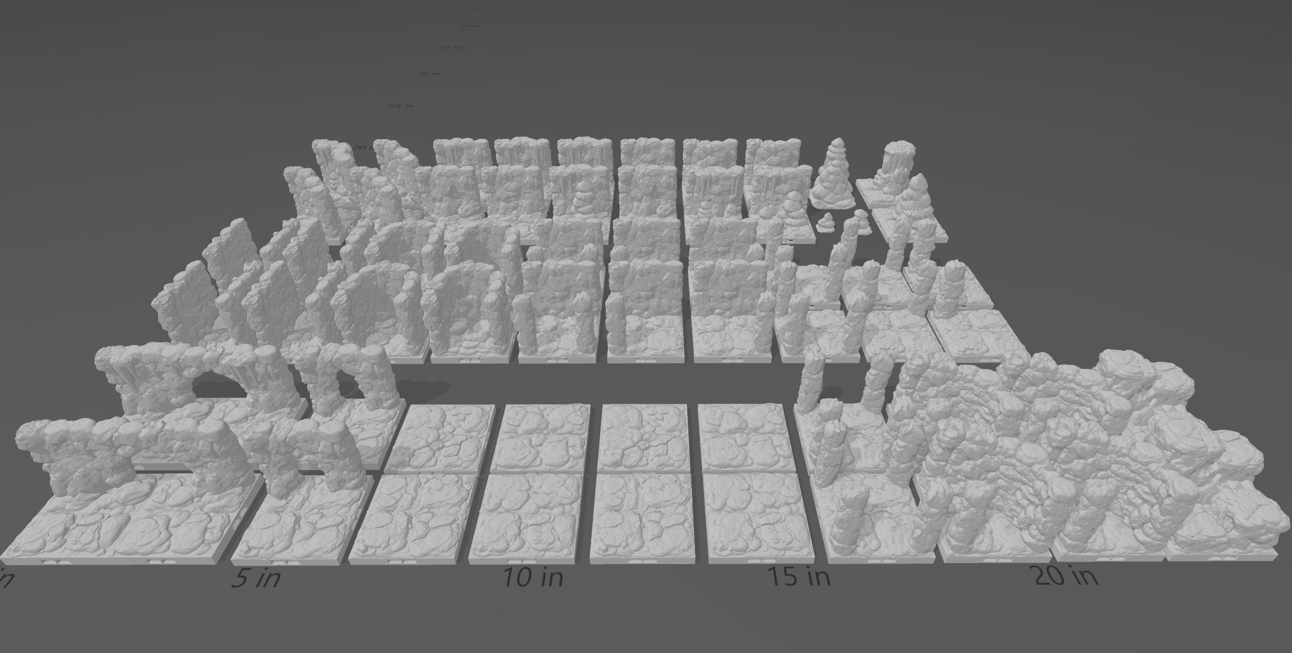 MAGNETIC DnD Terrain - DragonLock Cavern Tiles 61pc Starter Set - 1