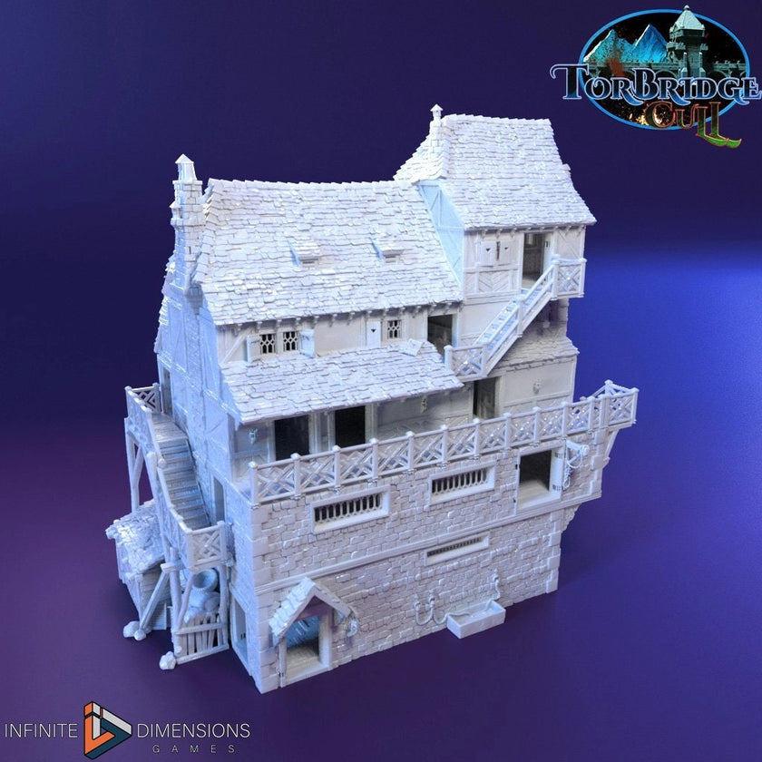 The Last Hearth Inn Miniature Building Set - DnD, Wargaming, Model Train | Tavern | Hotel | Medieval | Fantasy | Pathfinder | Torbridge