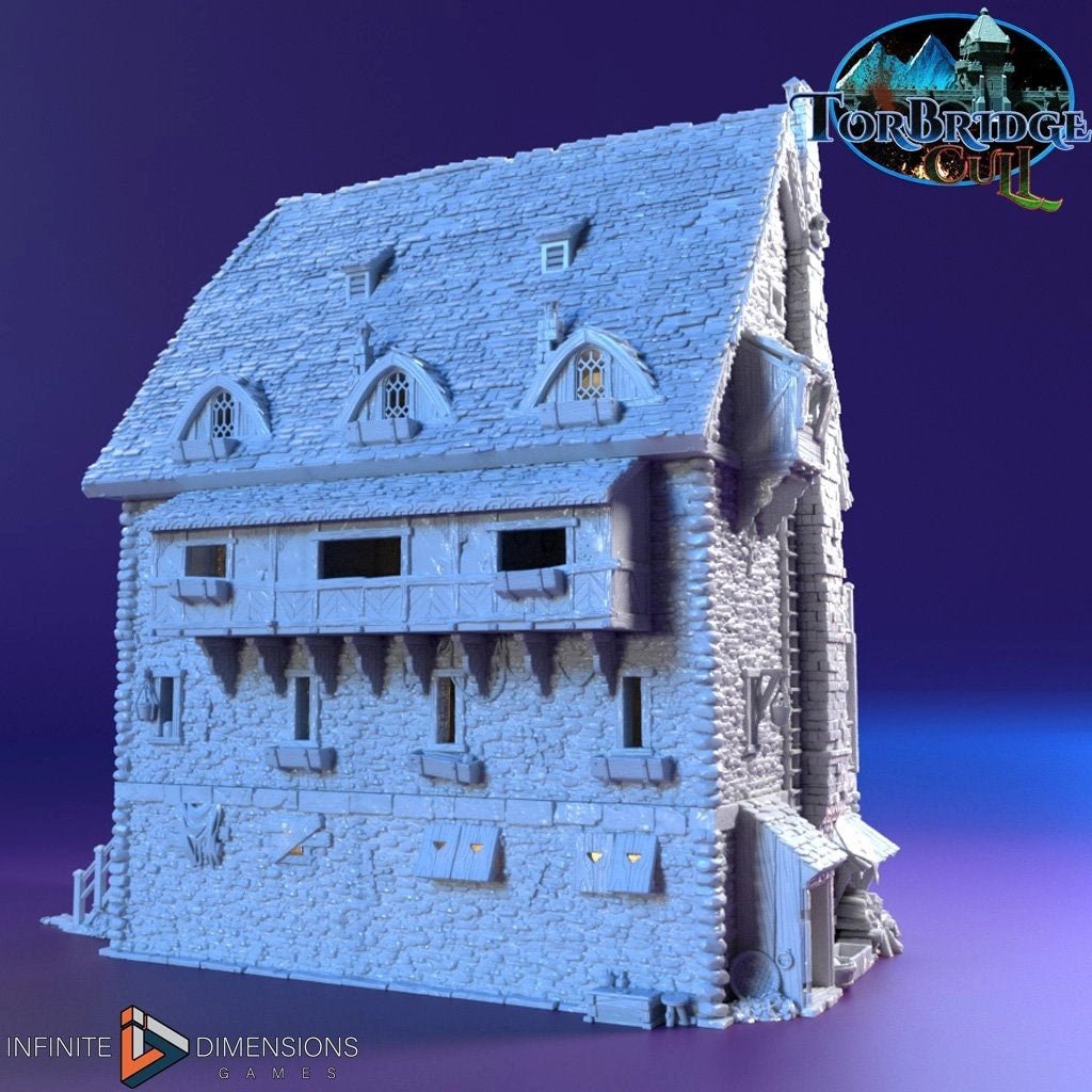 The Last Hearth Hotel Miniature Building Set - DnD, Wargaming, Model Train | Tavern | Hotel | Medieval | Fantasy | Pathfinder | Torbridge