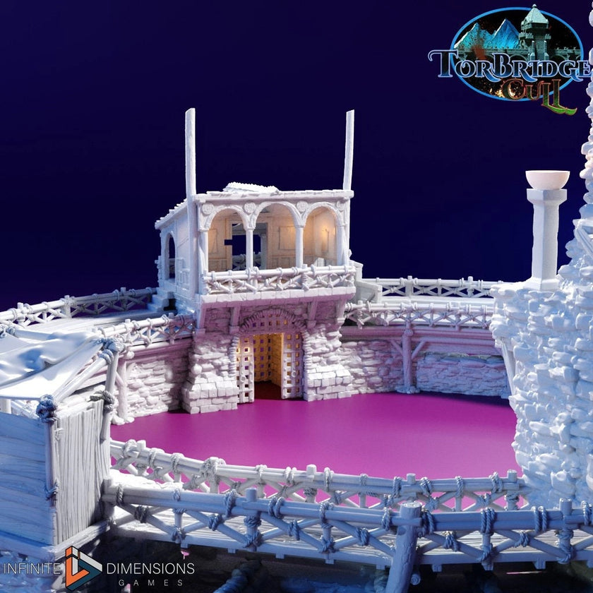The Fighting Pits Miniature Building Set - DnD, Wargaming, Model Train | Arena | Coliseum | Medieval | Fantasy | Town, City, Village Terrain