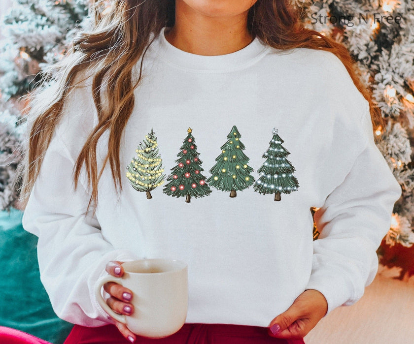 DTF Transfer Christmas , Christmas Sweater, Christmas Crewneck, Christmas Tree , Holiday Sweaters for Women, Winter