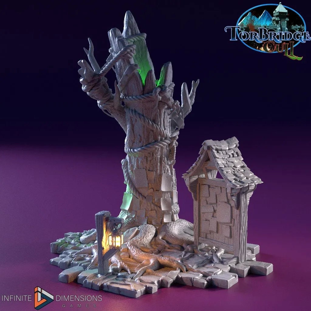 The Tidings Tree - Miniature Building - DnD, Wargaming, Model Train | Terrain | Town | Village | Notice Board | 28mm | Prop | Scenery, Quest