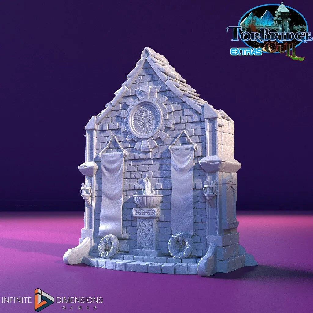 War Memorial Fountain Miniature Building - DnD, Wargaming, Model Train | Terrain | Town | Village | Square | Plaza | 28mm | Prop | Scenery
