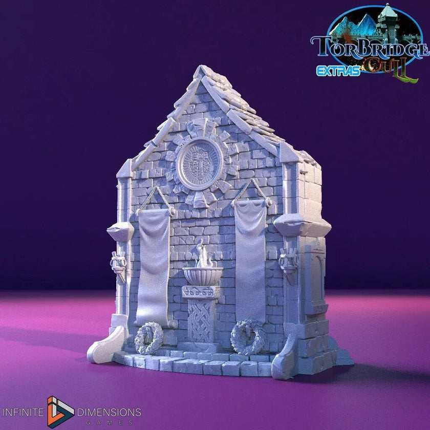 War Memorial Fountain Miniature Building - DnD, Wargaming, Model Train | Terrain | Town | Village | Square | Plaza | 28mm | Prop | Scenery