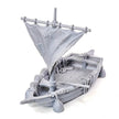 Fishing Skiff Miniature Boat - DnD, Wargaming, Model Train | Ocean Ship | 28mm | Medieval | Fantasy | Town, City, Village Terrain