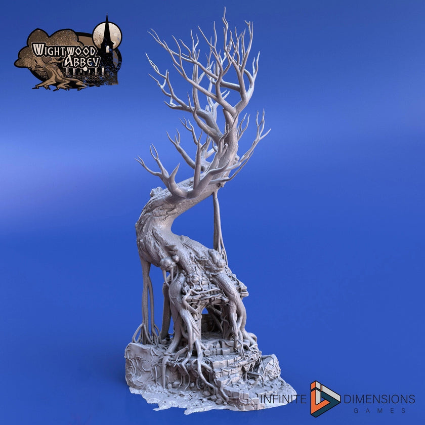 The Ancient Shrine - Whitewood Abbey Set | Diorama | DnD | Wargaming | Building | Forest | Fey - High Quality 3D Printed, 15mm, 28mm, 32mm