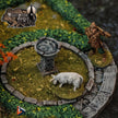 Wightwood Abbey Cloister Gardens Miniature Building - DnD, Wargaming, Model Train | Terrain | Town | Village | Plaza | Square | Pathfinder