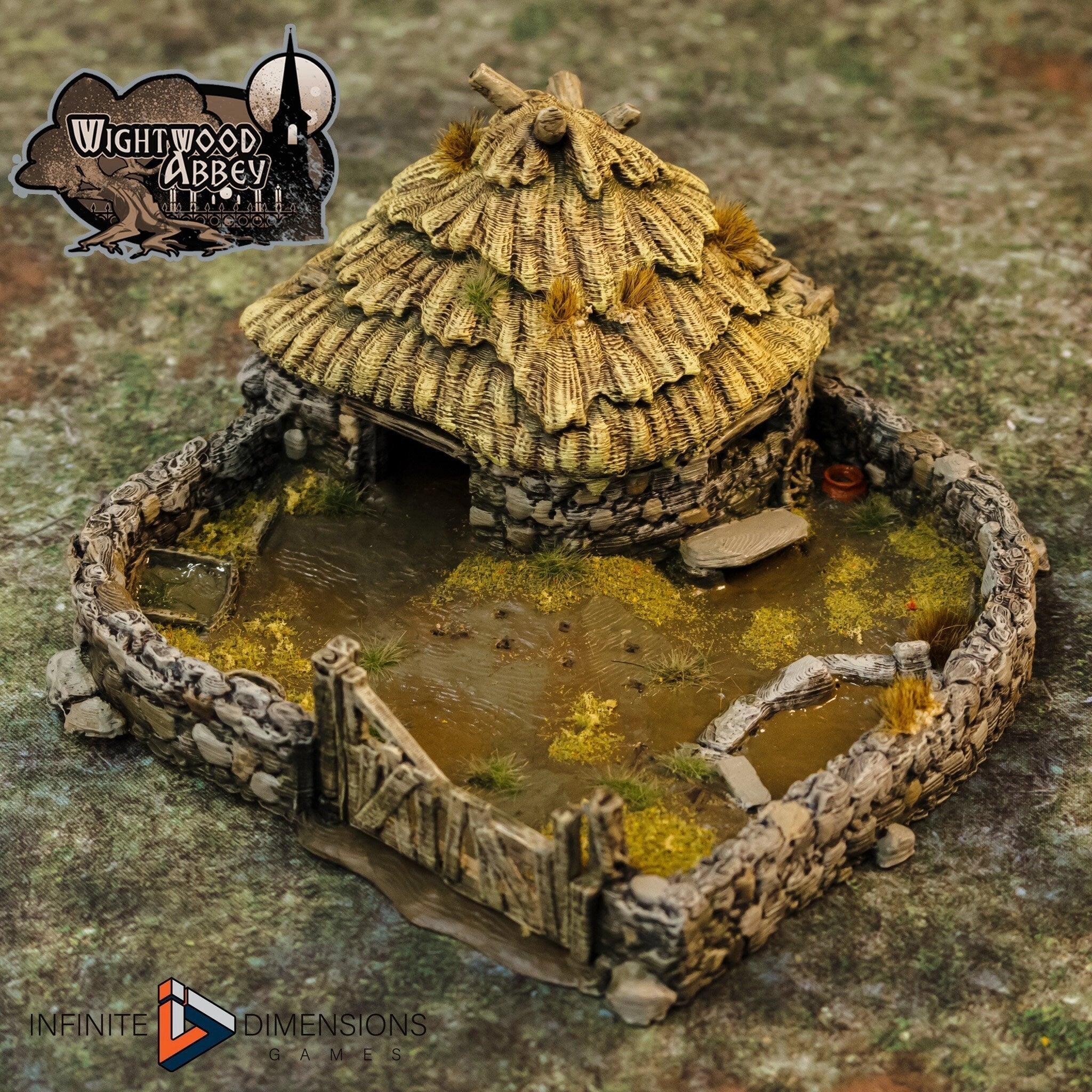 Medieval Porc Sty - Whitewood Abbey Set | Diorama | DnD | Wargaming | Building | Village | Town -  High Quality 3D Printed, 15mm, 28mm, 32mm