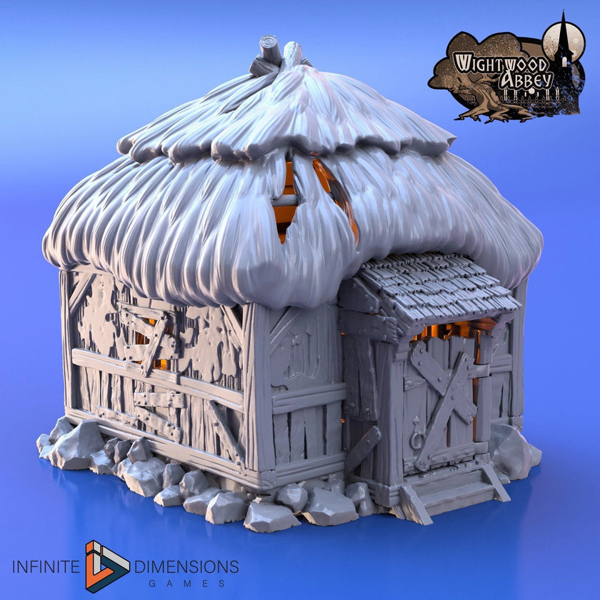 Prison Hut / Quarantine - Whitewood Abbey Set | Diorama | DnD | Wargaming | Building | Village |Town- High Quality 3D Printed 15mm 28mm 32mm