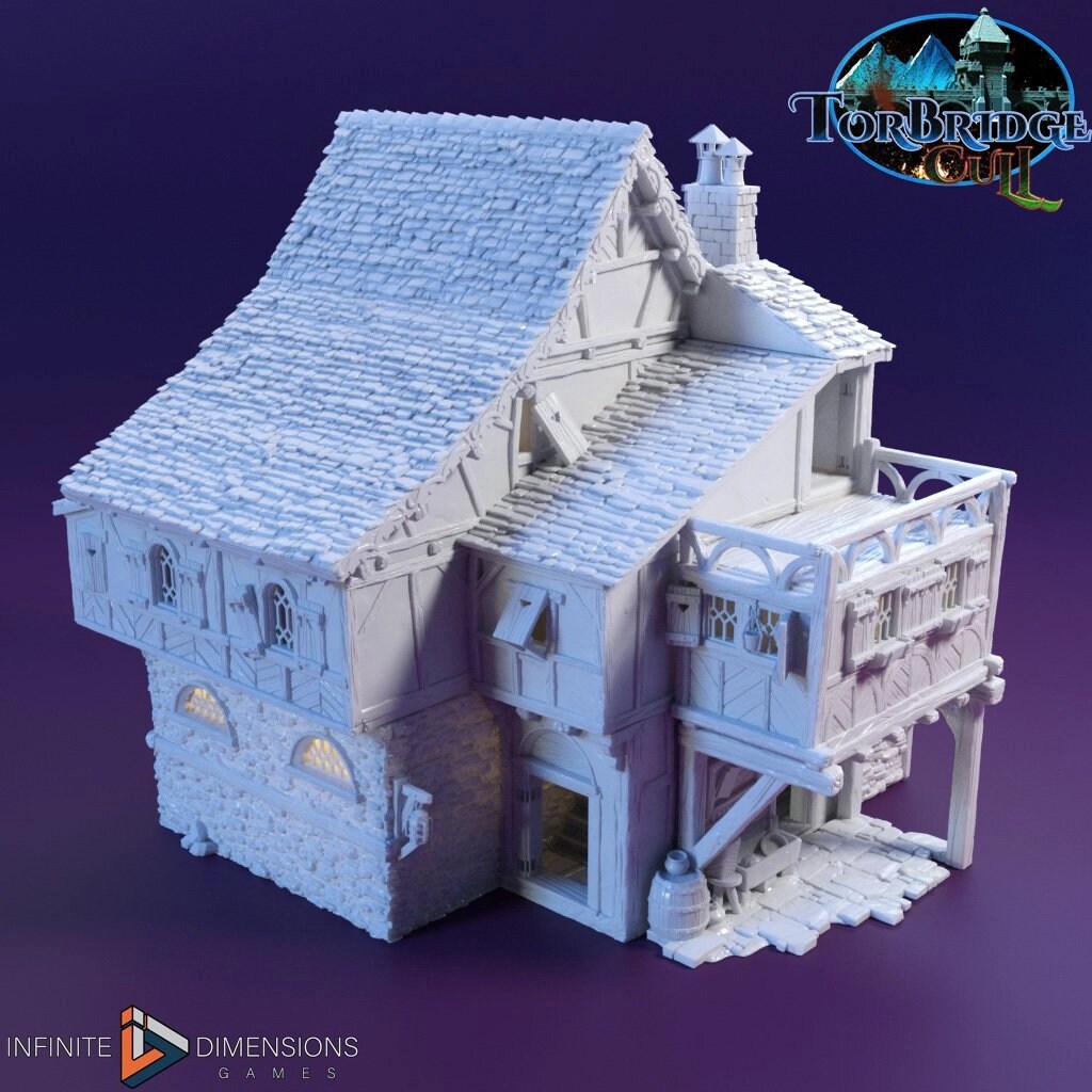 Guest House - Last Hearth Set | Diorama | DnD | Wargaming | Building | Village | Town | Inn - High Quality 3D Printed, 15mm, 28mm, 32mm