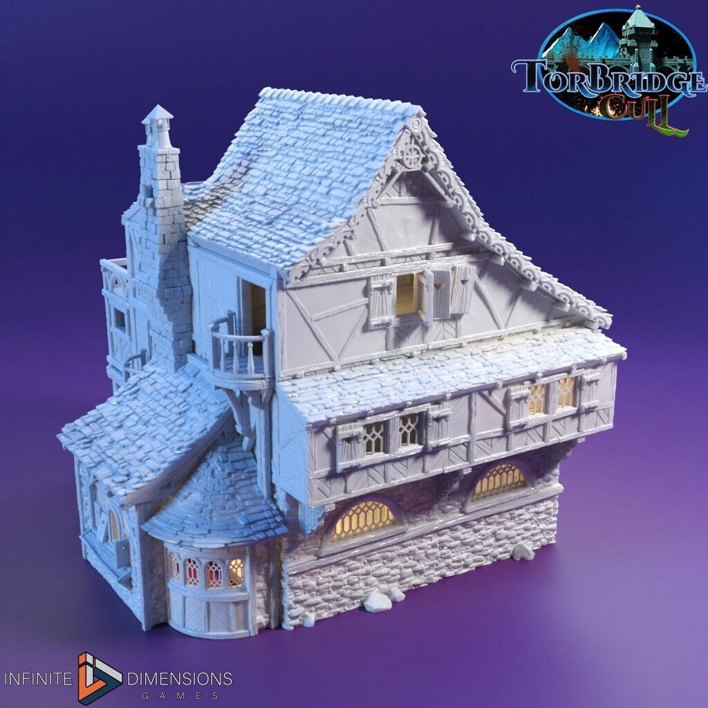 Guest House - Last Hearth Set | Diorama | DnD | Wargaming | Building | Village | Town | Inn - High Quality 3D Printed, 15mm, 28mm, 32mm