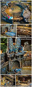 The Fighting Pits Miniature Building Set - DnD, Wargaming, Model Train | Arena | Coliseum | Medieval | Fantasy | Town, City, Village Terrain