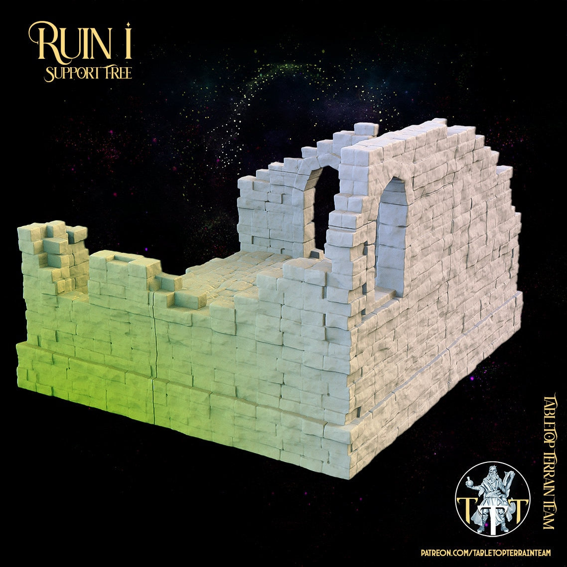 Ruins Terrain 1 - The Ruins of Ashborne - Tabletop Ruins Terrain for your DnD/Pathfinder/TTRPG and Wargaming setup!