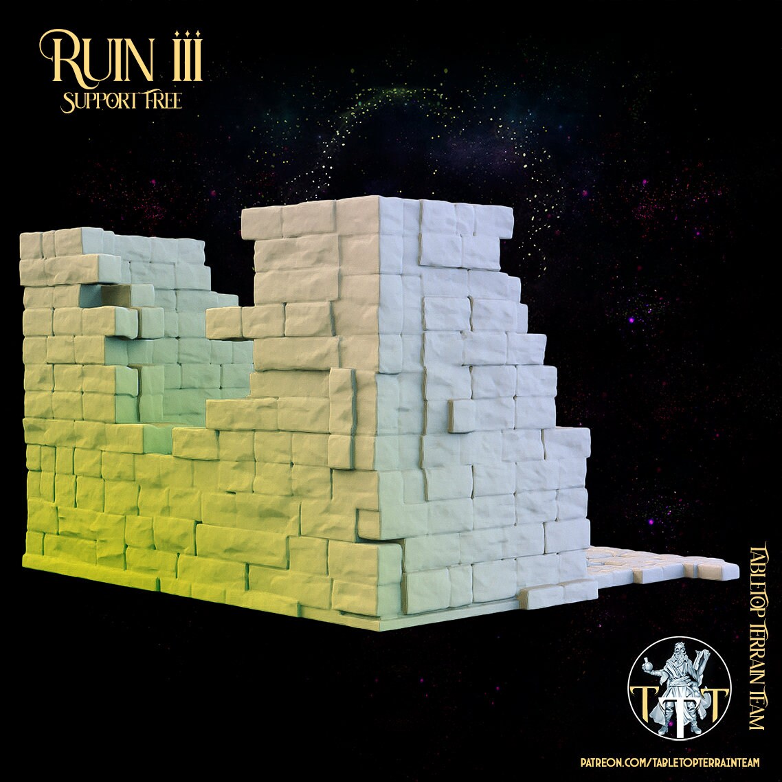 Ruins Terrain 3 - The Ruins of Ashborne - Tabletop Ruins Terrain for your DnD/Pathfinder/TTRPG and Wargaming setup!