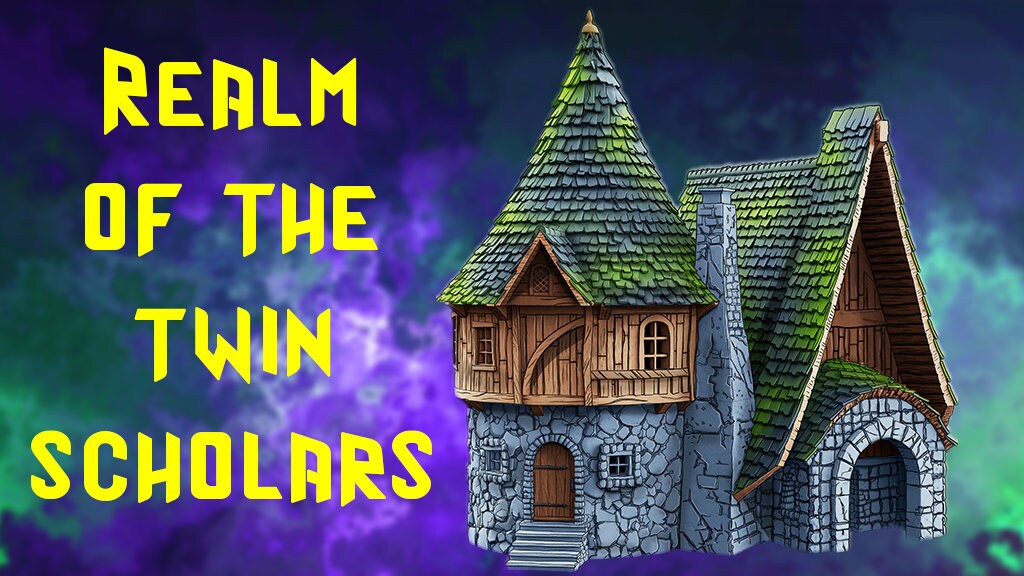 Realm of the Twin Scholars - Magic and Mages set - Medieval Tabletop Terrain for your DnD/Pathfinder/TTRPG and Wargaming setup!