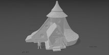 The hut of Mystic - Magic and Mages set - Medieval Tabletop Terrain for your DnD/Pathfinder/TTRPG and Wargaming setup!