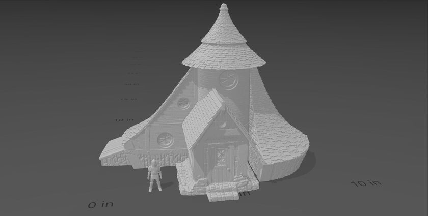 The hut of Mystic - Magic and Mages set - Medieval Tabletop Terrain for your DnD/Pathfinder/TTRPG and Wargaming setup!