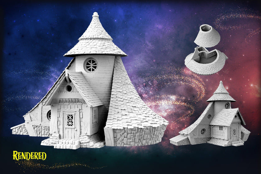 The hut of Mystic - Magic and Mages set - Medieval Tabletop Terrain for your DnD/Pathfinder/TTRPG and Wargaming setup!