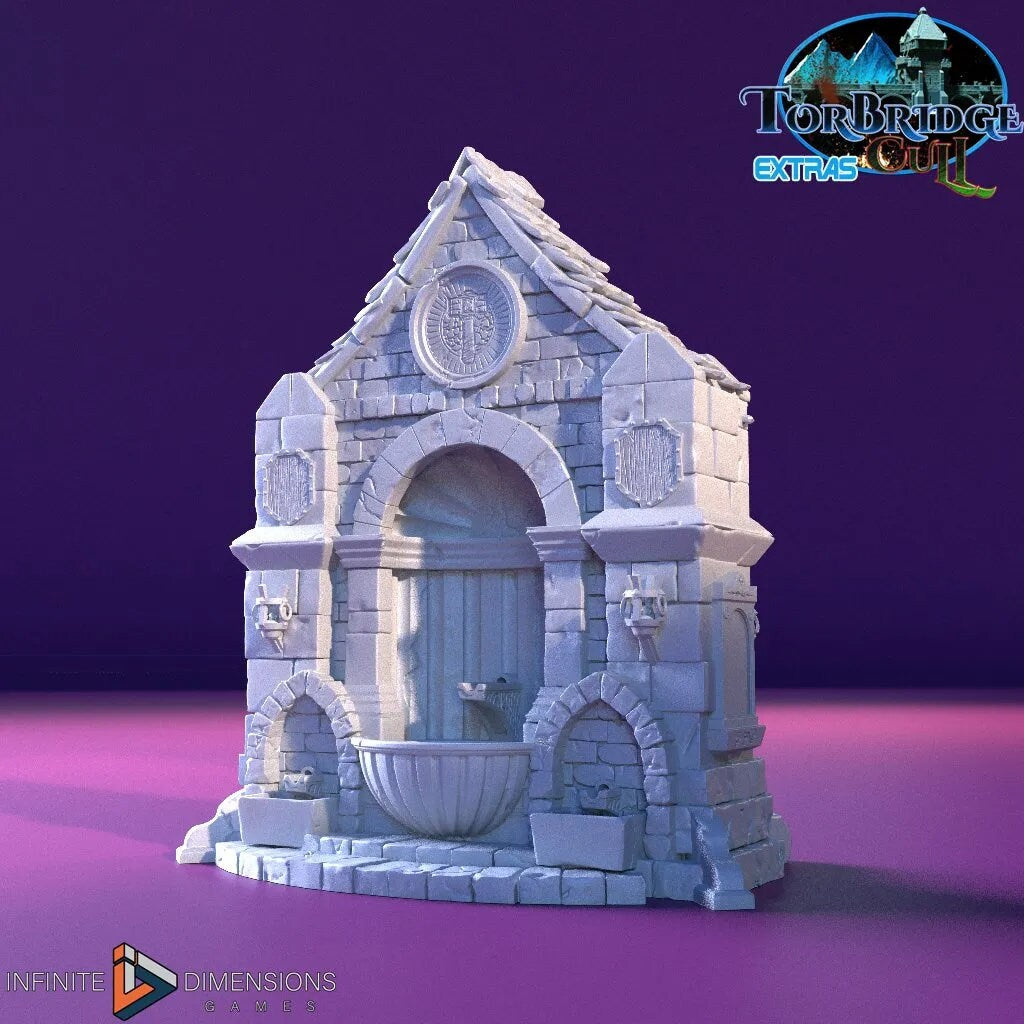 War Memorial Fountain Miniature Building - DnD, Wargaming, Model Train | Terrain | Town | Village | Square | Plaza | 28mm | Prop | Scenery