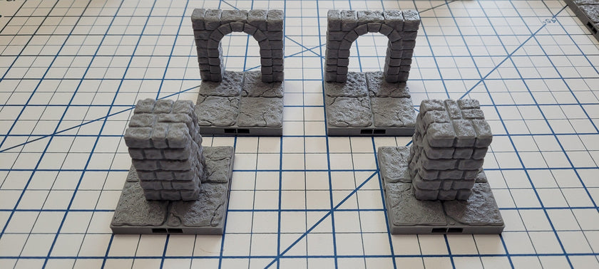 Magnetic Dungeon Tiles Expansions Set 3 | Fat Dragon Games | Tabletop Terrain | Dungeons And Dragons Painted Tabletop Pathfinder Terrain