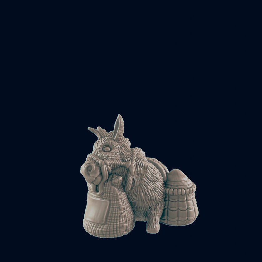 Lazy Donky - EC3D | DnD | Villager minis | animal | PC/NPC | 32mm | Pathfinder | commoner | TTRPG | Wargaming | Frostgrave