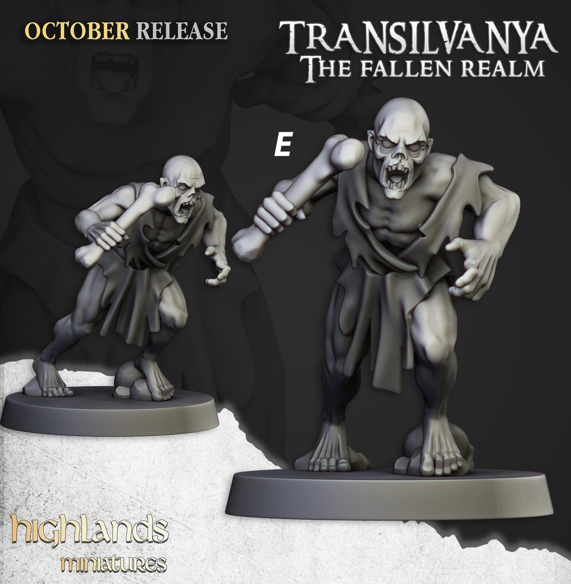 Ghoul Set - Highland Miniatures | DnD | Undead | Zombie | 32mm | Pathfinder | Graveyard | TTRPG | Wargaming | Frostgrave | Transylvania